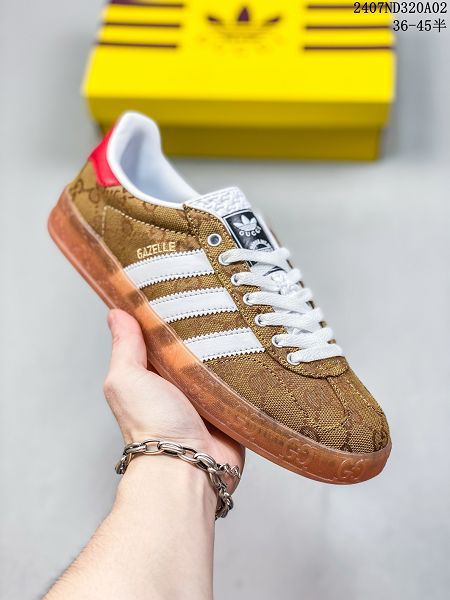 Adidas Originals GazelleEsquisite Gucci 羚羊系列 2024新款男女鞋 低幫復古百搭休閒運動板鞋