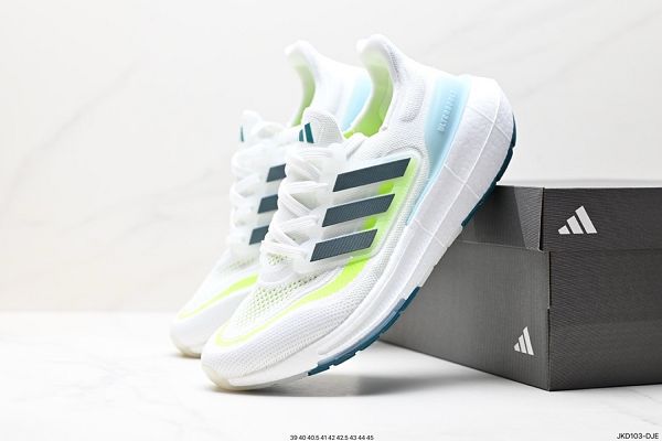 Adidas ULTRABOOST LIGHT 2024新款男女鞋 輕彈系列低幫襪套式針織透氣緩震休閒運動慢跑鞋