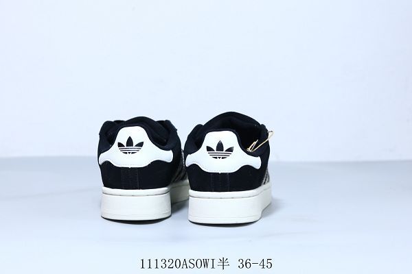 Adidas Originals Campus 00s 2023學院系列男女款麵包風經典復古低幫百搭休閒運動板鞋 黑色