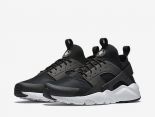 nike air huarache run 拼接透氣網眼休閒運動情侶款復古慢跑鞋 黑白色 