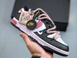 Nike SB Dunk Low 定製布貼玫瑰電鏽工藝休閒情侶板鞋