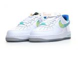 Nike Air Force 1 '07 2024男女生空軍一號低幫休閒板鞋 白藍綠色印花勾