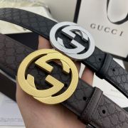 gucci皮帶 古馳2022新款皮帶 HF032709頭層牛皮壓花紋時尚腰帶