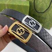 gucci皮帶 古馳2022新款皮帶 HF032915頭層牛皮壓小花紋百搭腰帶